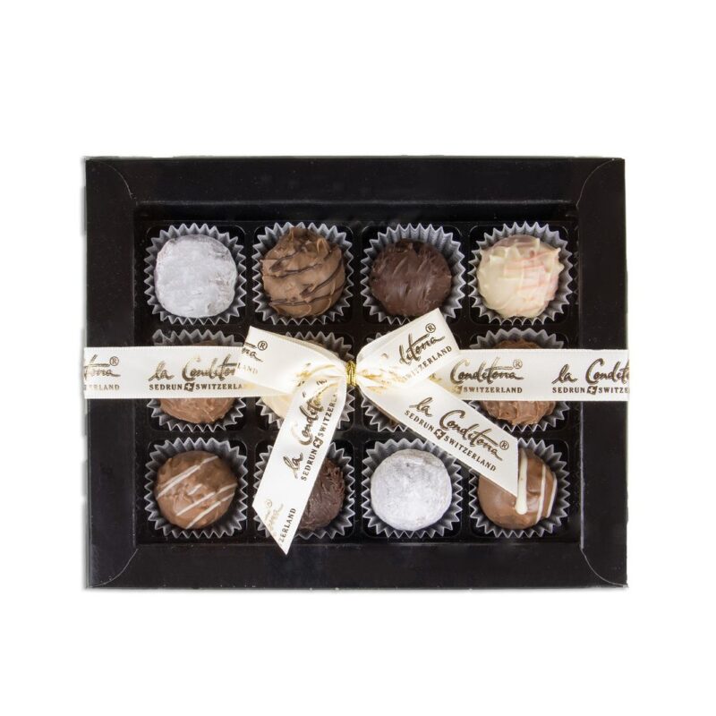 Alpentruffes  assortiert mit Schleife, 12 Stk.