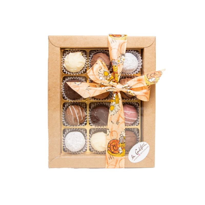 Alpentruffes  assortiert mit Schleife, 12 Stk.