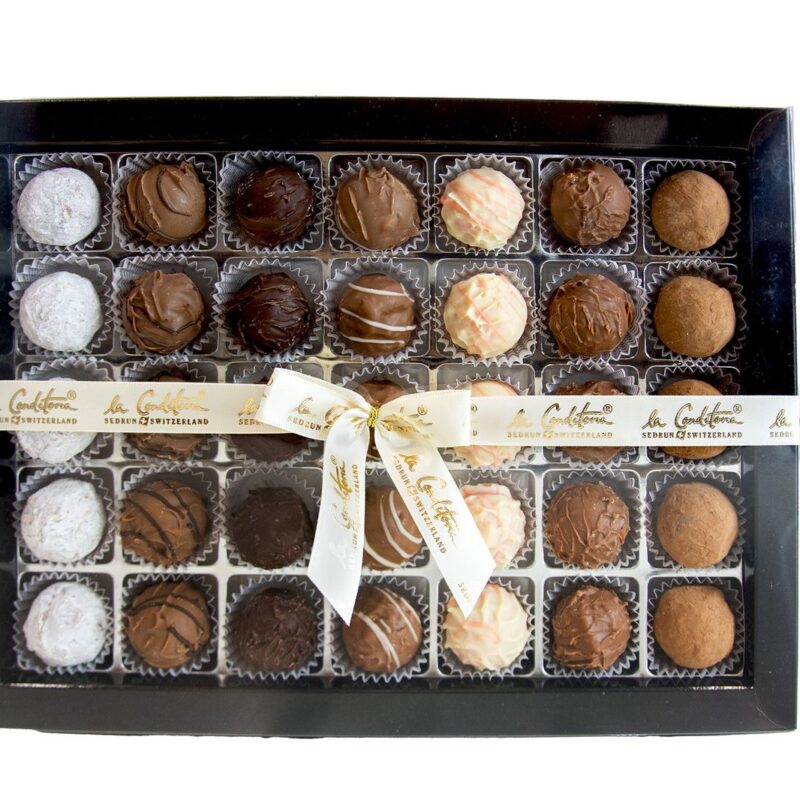 Alpentruffes assortiert mit Schleife, 35Stk.