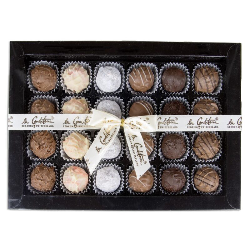 Alpentruffes assortiert mit Schleife, 24Stk.