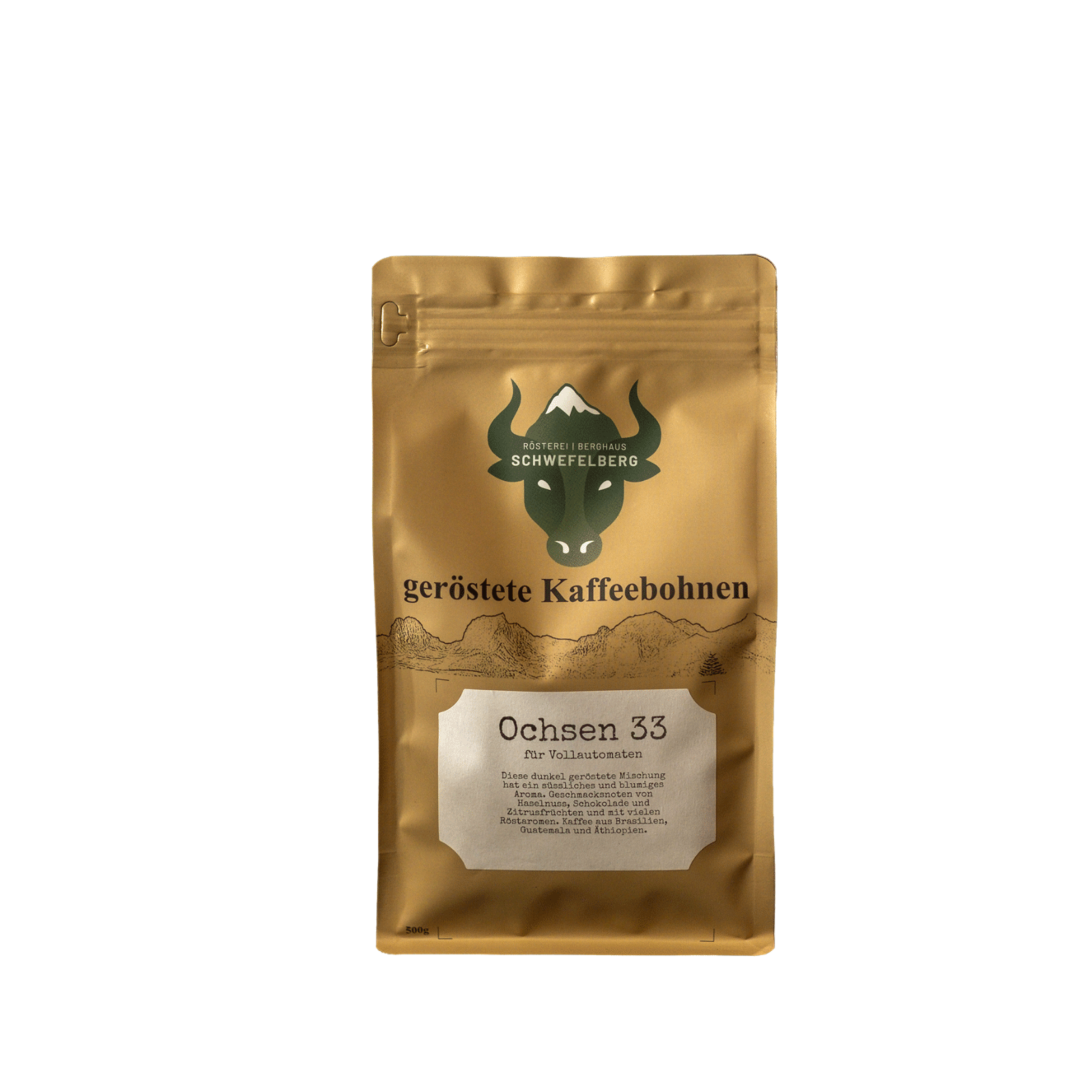 Kaffeebohnen für Vollautomaten - Ochsen 33 kräftiger, italenischer Espresso